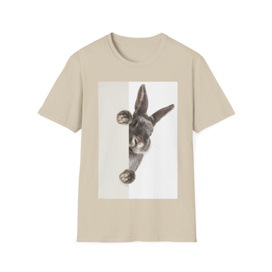 Easter Rabbit Unisex Softstyle T-Shirt - Margo Makaroff- With Personalization