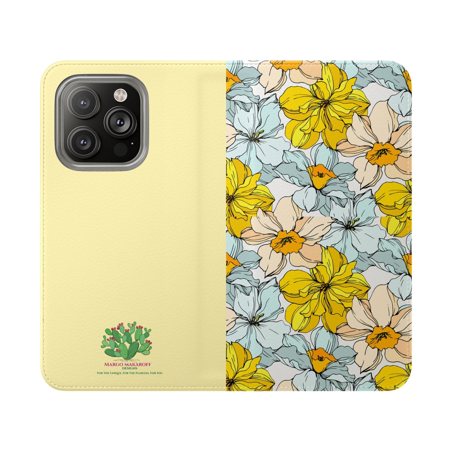 Floral with Pastel Yellow Wallet Case for iPhone & Android –  Margo Makroff - Personalization Available
