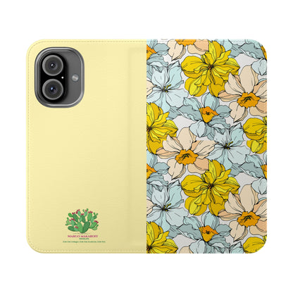 Floral with Pastel Yellow Wallet Case for iPhone & Android –  Margo Makroff - Personalization Available