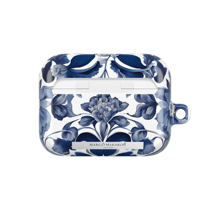 Blue Majolica AirPod Case - Margo Makaroff - Personalization Available