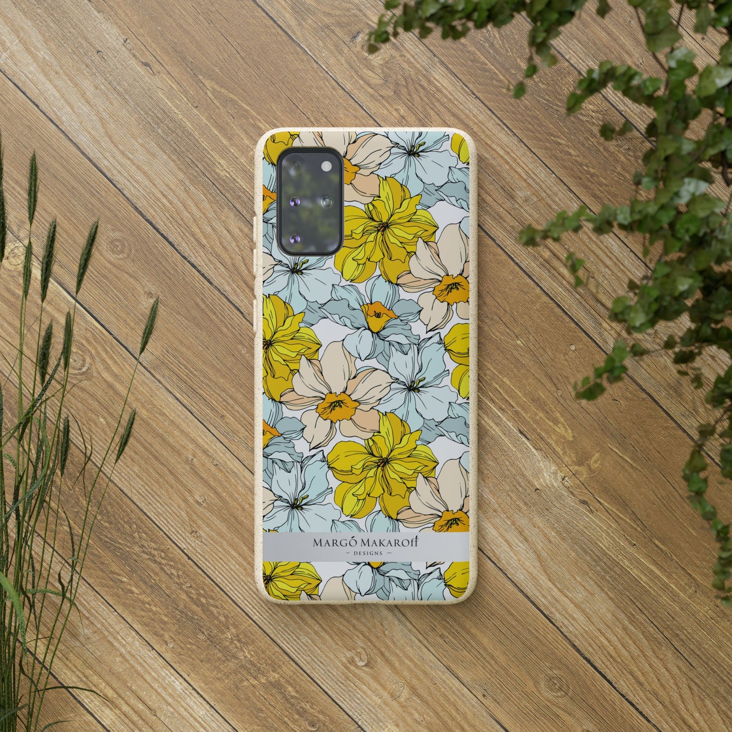 Floral Collection Biodegradable Phone Case - Eco-Friendly Style for Nature Lovers with Personalization by Margo Makaroff