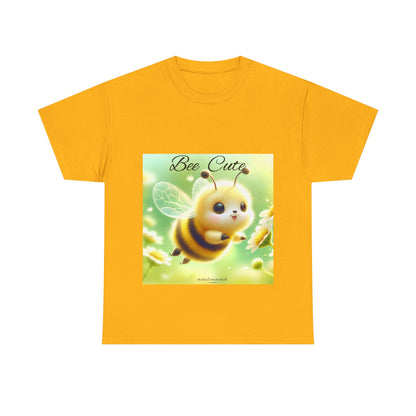 Bee Cute Unisex Heavy Cotton Tee - Design Margo Makaroff with Personalization