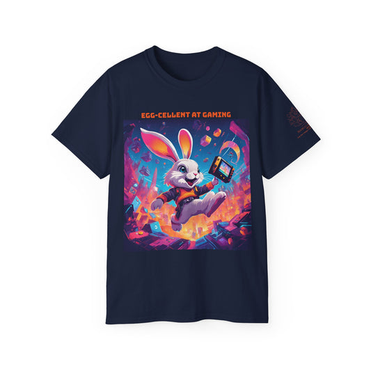 Egg-cellent at Gaming Unisex Ultra Cotton Tee Easter Design by Margo Makaroff