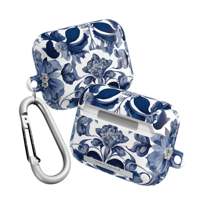 Blue Majolica AirPod Case - Margo Makaroff - Personalization Available