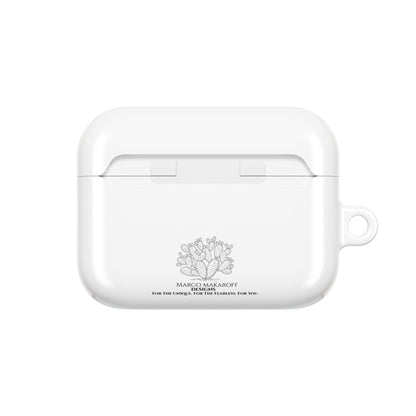 Elegant Floral AirPod Case - Monochrome Collection - Margo Makaroff - Personalization Available