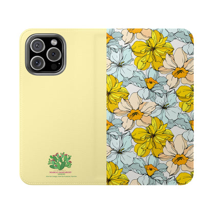 Floral with Pastel Yellow Wallet Case for iPhone & Android –  Margo Makroff - Personalization Available