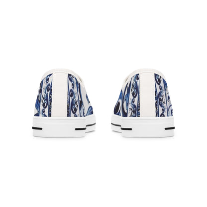 Elegant Blue Majolica Collection Sneakers for Women by Margo Makaroff - Personalization Available