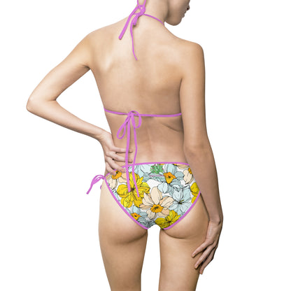 Floral Triangle Bikini Swimsuit  - Design Margo Makaroff - Personalization
