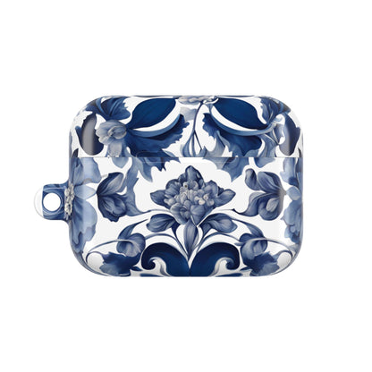 Blue Majolica AirPod Case - Margo Makaroff - Personalization Available
