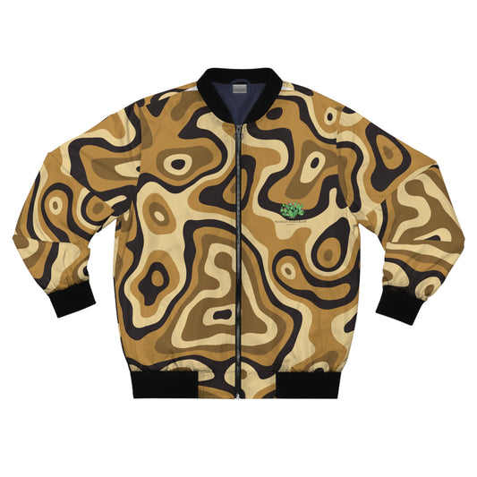Men's Abstract Camo Bomber Jacket - Margo Makaroff - Personalization Available