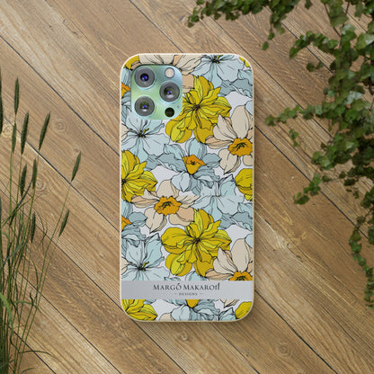 Floral Collection Biodegradable Phone Case - Eco-Friendly Style for Nature Lovers with Personalization by Margo Makaroff