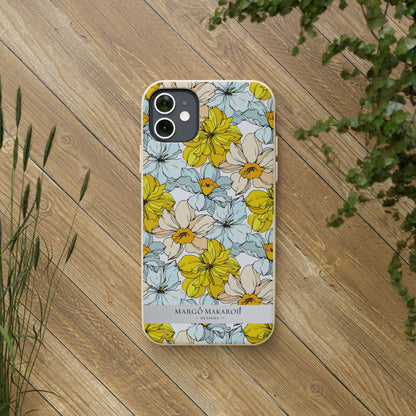Floral Collection Biodegradable Phone Case - Eco-Friendly Style for Nature Lovers with Personalization by Margo Makaroff