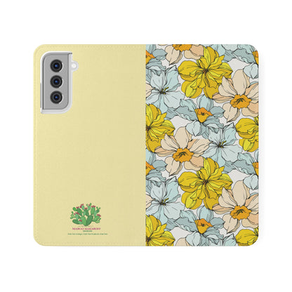Floral with Pastel Yellow Wallet Case for iPhone & Android –  Margo Makroff - Personalization Available
