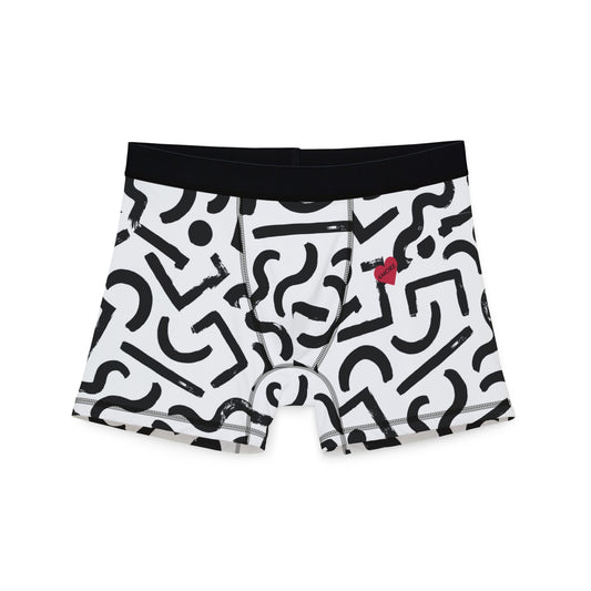 Monochrome Boxers with Abstract Designs - Margo Makaroff - Personalization Available