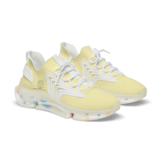 Pastel Yellow Men's Breathable Mesh Sneakers -  Margo Makaroff - Personalization Available