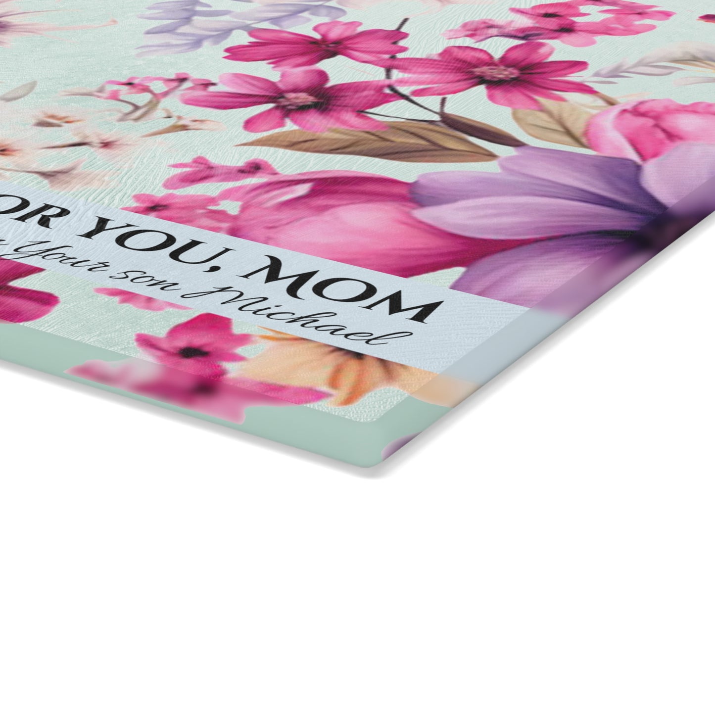 Floral Cutting Board for Mom - Meaningful Gift - Margo Makaroff - With Personalization