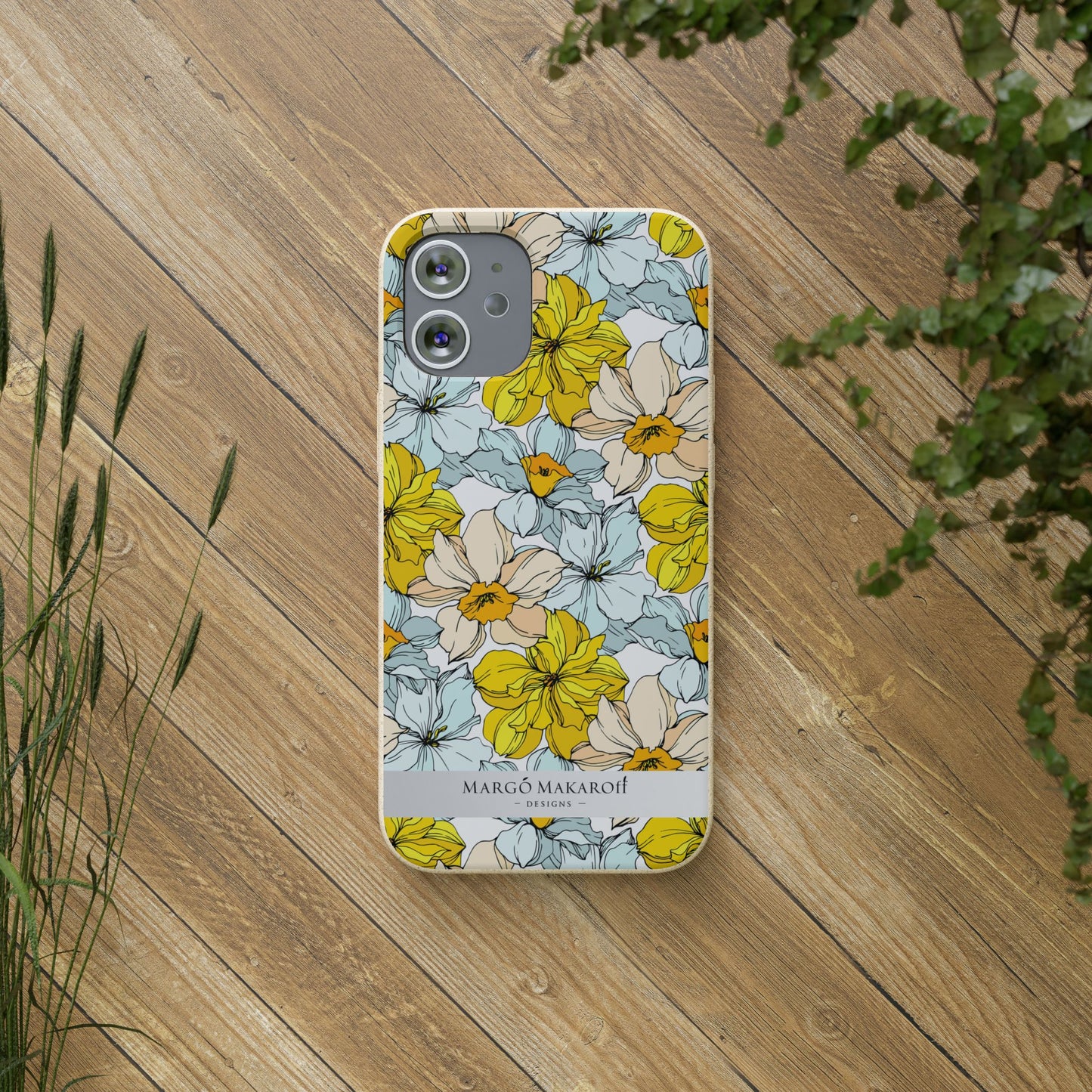 Floral Collection Biodegradable Phone Case - Eco-Friendly Style for Nature Lovers with Personalization by Margo Makaroff