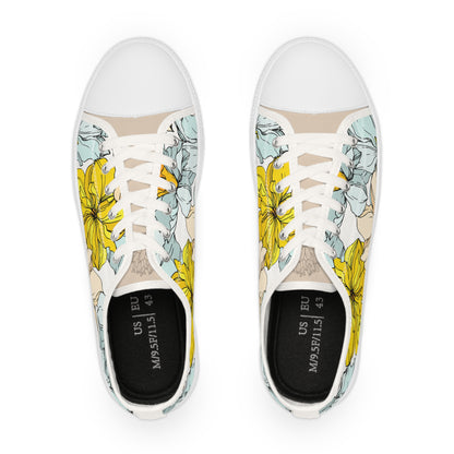 Artistic Floral Collection Low Top Sneakers for Creative Souls by Margo Makaroff with Personalization