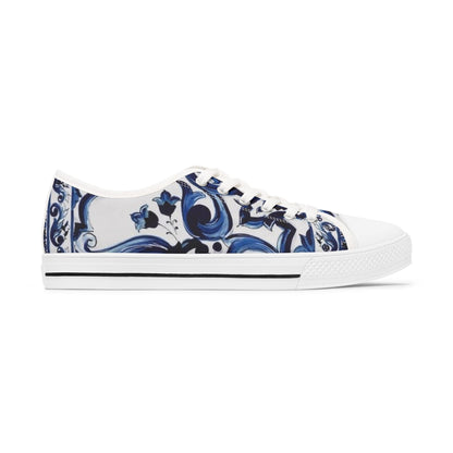 Elegant Blue Majolica Collection Sneakers for Women by Margo Makaroff - Personalization Available