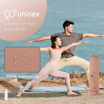 Yoga Mat Bag with Water Bottle Pocket and Bottom Wet Bag