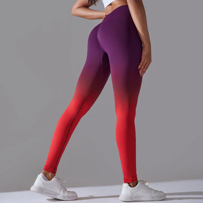 Gradient Yoga Pants High Waisted