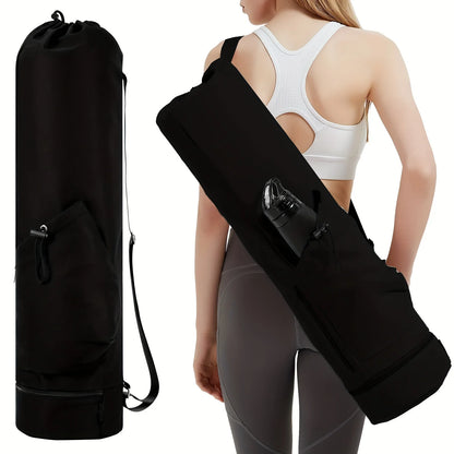 Yoga Mat Bag with Water Bottle Pocket and Bottom Wet Bag
