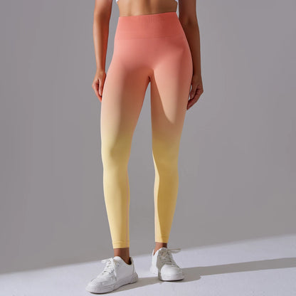 Gradient Yoga Pants High Waisted