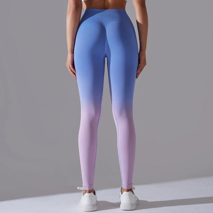Gradient Yoga Pants High Waisted